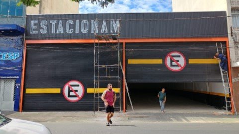 Pintura Sinalização Porta Aço