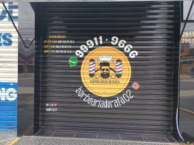 Pintura Porta Aço Barbearia