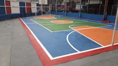 Demarcação Piso Quadra Poliesportiva