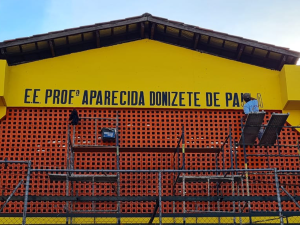 Pintura Fachada Escola Prof Aparecida Donizete