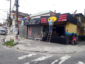 Pintura Fachada de Aço Adega